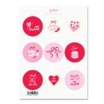 مُلصقات العيد، فيونكات وقلوب