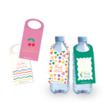 ⁦١٢ تعليقة قوارير المشروبات، خطوط وزهور⁩ - الصورة ⁦3⁩