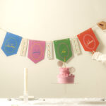 زينة عيد جدارية، خطوط وزهور